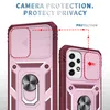 Two phone cases are shown side-by-side, highlighting a sliding camera cover feature. Produktbild-Vorschau