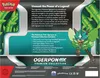 The back of a Pokemon TCG Ogerpon ex Premium Collection box, showing product details and artwork. Voir les images du produit