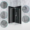 Duschkabine 70 x 70 cm, Schwingtür, Chrom, ESG-Glas 6 mm + Produktbild-Vorschau 3