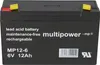 Multipower Blei-Akku MP12-6 Pb 6V 12Ah Faston 4,8mm Produktbild-Vorschau 4