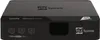 A black satellite receiver with buttons and display on the front. Produktbild-Vorschau