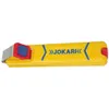 A yellow cable stripping tool with blue accents and the brand name 'JOKARI' printed on it, set against a white background. Produktbild-Vorschau