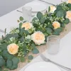 Girlanda z eukalyptu, 2 kusy, umělé květiny a růže, délka Náhled obrázku produktu 3