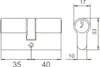 Aqbau® Schließzylinder Profilzylinder 35/40 mm Messing NEU Produktbild-Vorschau 3