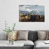 DEQORI Glasbild Echtglas 90x60 cm 'Bergkettenpanorama' Produktbild-Vorschau 3