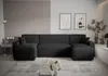 Ecksofa Alvito U BIS, Farbe: Schwarz. Material: Kord. A: B: Produktbild-Vorschau 1