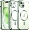 Hülle für iPhone 15 Schutz MagSafe Grün Silikon Slim Case Produktbild-Vorschau 1