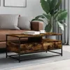 vidaXL Mesa de centro de roble ahumado, 100x51x45 cm, Vista previa de la imagen del producto 2
