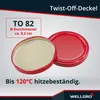 WELLGRO 50x Einmachgläser mit Schraubdeckel rot - 235ml Produktbild-Vorschau 4