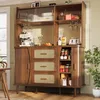 Flieks Hochwertiger Buffetschrank mit Rattanoptik & Produktbild-Vorschau 1