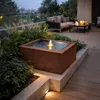 KÖHKO® Gartenbrunnen QUADRUM aus Cortenstahl mit LED – Produktbild-Vorschau 5