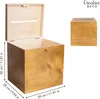 Creative Deco dřevěná krabička s víkem světlý ořech Náhled obrázku produktu 3