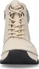 A close-up front view of a beige high-top sneaker boot. Anteprima dell’immagine prodotto