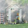 Outsunny Foliengewächshaus begehbares Gartenhaus mit 6 Produktbild-Vorschau 2