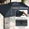 Outsunny Toit de Remplacement pour pavillon de Jardin Toile Voir les images du produit 7