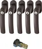 ABUS FG200 B SB abschließbarer Fenstergriff, braun im Set 5 Produktbild-Vorschau 1