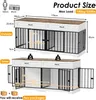 Hundekäfig mit 4 Türen 2 Hunde, 178*85cm, Hundebox Mit 2 Produktbild-Vorschau 7