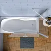 Duschspa 90x140cm 2-teilig Faltwand Weiß Badewannenaufsatz Produktbild-Vorschau 4