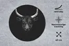 MuchoWow® Mauspad Mousepad Tiere - Stier - Schwarz - Weiß - Produktbild-Vorschau 2