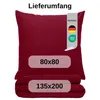 Komfortec Premium Bettwäsche 135x200 cm Bettbezug + 80x80 Produktbild-Vorschau 6