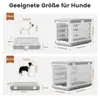 Faltbare Hundetransportbox 71x46x53cm Weiß Grau Acryl Produktbild-Vorschau 3