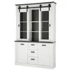 Buffetschrank SHELTON-61 in Pinie weiß Nb. mit anthrazit, Produktbild-Vorschau 4