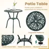 A collage of images showcasing a green patio table and its features. Náhľad obrázku produktu