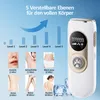 Product features and usage diagram for an IPL hair removal device. Produktbild-Vorschau