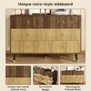 Kommode Sideboard - 120x40x81 cm, Dunkelbraun und Hell - 6 Produktbild-Vorschau 11