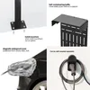 Collage of four images showing different features and installation options of an EV charger stand. Náhľad obrázku produktu
