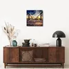 Wanduhr - Quadrat - Glasuhr - Strand Ozean Sand Holzbrücke Produktbild-Vorschau 7