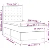 Boxspringbett mit Matratze & LED Taupe 90x200 cm Stoff Produktbild-Vorschau 8