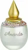 A perfume bottle with a gold cap and jeweled accents. Produktbild-Vorschau