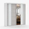 Schwebetürenschrank Kleiderschrank Schrank 203cm Produktbild-Vorschau 2