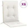 Niedriglehner-Auflagen 6 Stk. Melange Creme 100x50x4 cm Produktbild-Vorschau 1