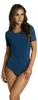 Body court pour femmes, manches courtes, en coton, col Voir les images du produit 1
