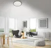 A modern living room with a sofa, armchair, coffee table, and dining area, featuring a ceiling light. Náhled obrázku produktu