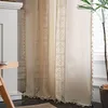 Vorhänge Boho Gardinen Baumwolle Leinen Line Hollow Produktbild-Vorschau 6