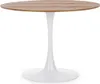 Tisch Bloom 100 x 100 x 75 cm Stahl MDF Weiß Braun Produktbild-Vorschau 1