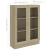 vidaXL Vitrína Sonoma dub 82,5x30,5x115 cm odvodený výrobok Náhľad obrázku produktu 8