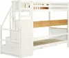 Etagenbett 90x200cm Kinderbett (Ohne Matratze) mit Treppe Produktbild-Vorschau 7