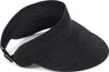 styleBREAKER Papierstroh Visor Cap einfarbig | Sonnenvisier Produktbild-Vorschau 1