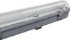 A close-up, angled view of a gray LED wet room light fixture against a white background. Produktbild-Vorschau