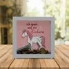 Einhorn Rahmen Spardose aus Holz in rosa mit Spruch Ich Produktbild-Vorschau 2