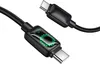 Cavo con LCD da USB C a USB C Hoco 3A 60W 1,2 m U146 nero Anteprima dell’immagine prodotto 3