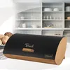 Maestro MR-1775-BLACK Pojemnik na chleb Inny czarny, drewno Podgląd zdjęcia produktu 3