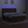 Boxspringbett mit Matratze & LED Dunkelbraun 160x200 cm Produktbild-Vorschau 3