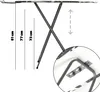 An ironing board with dimensions indicated by vertical lines and text labels. Podgląd zdjęcia produktu