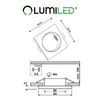 LUMILED 6x zapustené bodové svietidlá otočné ploché body Náhľad obrázku produktu 5