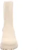 A close-up, front-facing view of a single beige boot against a white background. Náhled obrázku produktu